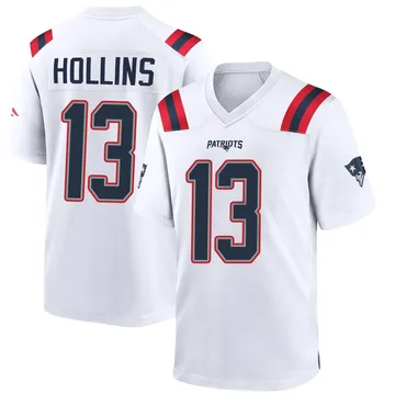 Youth New England Patriots Mack Hollins White Game Jersey By Nike