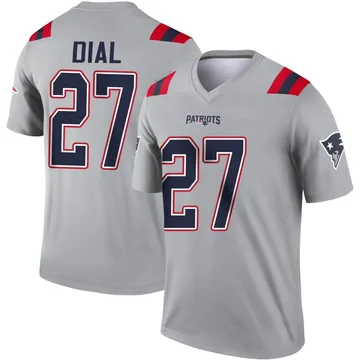 Youth New England Patriots Marcellas Dial Jr. Gray Legend Inverted Jersey By Nike
