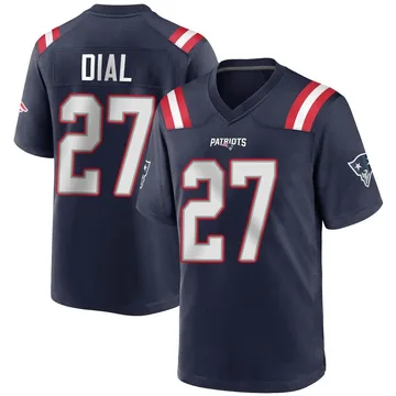 Youth New England Patriots Marcellas Dial Jr. Navy Blue Game Team Color Jersey By Nike