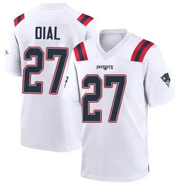 Youth New England Patriots Marcellas Dial Jr. White Game Jersey By Nike