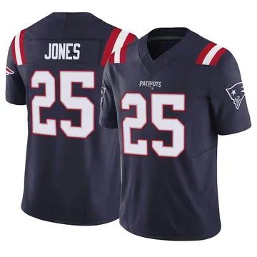 Youth New England Patriots Marcus Jones Navy Limited Vapor F.U.S.E. Jersey By Nike