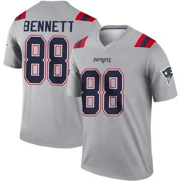 Youth New England Patriots Martellus Bennett Gray Legend Inverted Jersey By Nike
