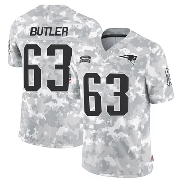 Youth New England Patriots Mehki Butler Arctic Camo Limited 2024 Salute to Service Jersey By Nike