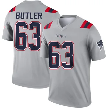 Youth New England Patriots Mehki Butler Gray Legend Inverted Jersey By Nike