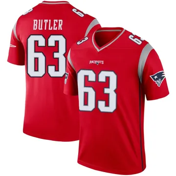 Youth New England Patriots Mehki Butler Red Legend Inverted Jersey By Nike