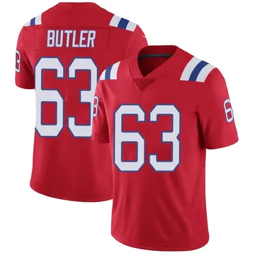 Youth New England Patriots Mehki Butler Red Limited Vapor Untouchable Alternate Jersey By Nike
