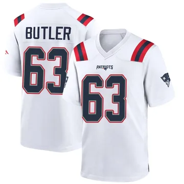 Youth New England Patriots Mehki Butler White Game Jersey By Nike