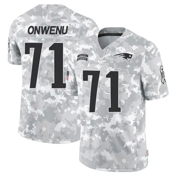 Youth New England Patriots Mike Onwenu Arctic Camo Limited 2024 Salute to Service Jersey By Nike