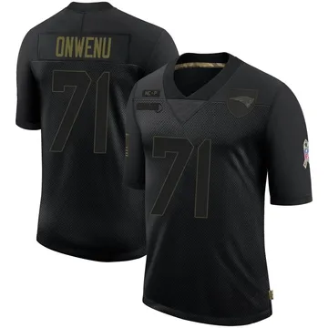Youth New England Patriots Mike Onwenu Black Limited 2020 Salute To Service Jersey By Nike