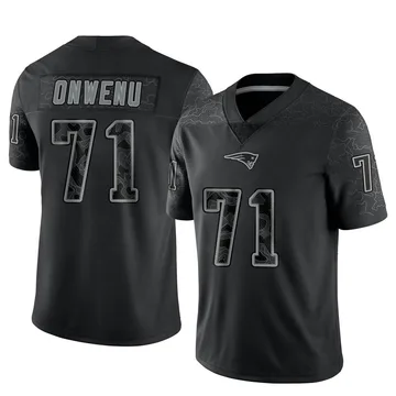 Youth New England Patriots Mike Onwenu Black Limited Reflective Jersey By Nike