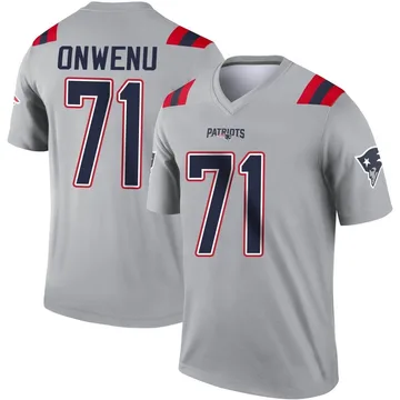 Youth New England Patriots Mike Onwenu Gray Legend Inverted Jersey By Nike