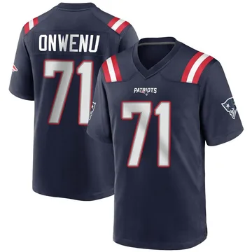 Youth New England Patriots Mike Onwenu Navy Blue Game Team Color Jersey By Nike