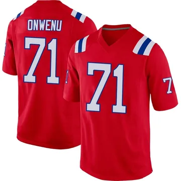 Youth New England Patriots Mike Onwenu Red Game Alternate Jersey By Nike