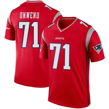 Youth New England Patriots Mike Onwenu Red Legend Inverted Jersey By Nike