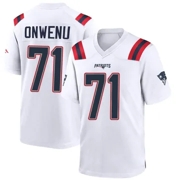 Youth New England Patriots Mike Onwenu White Game Jersey By Nike