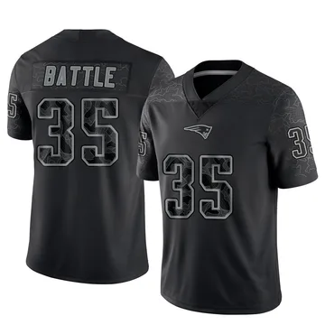 Youth New England Patriots Miles Battle Black Limited Reflective Jersey By Nike
