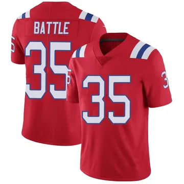 Youth New England Patriots Miles Battle Red Limited Vapor Untouchable Alternate Jersey By Nike