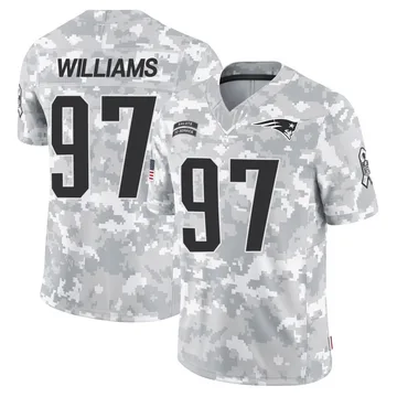 Youth New England Patriots Milton Williams Arctic Camo Limited 2024 Salute to Service Jersey By Nike