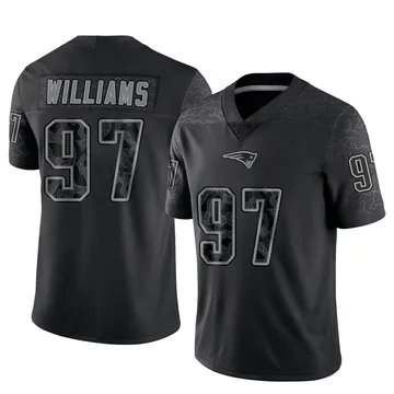 Youth New England Patriots Milton Williams Black Limited Reflective Jersey By Nike