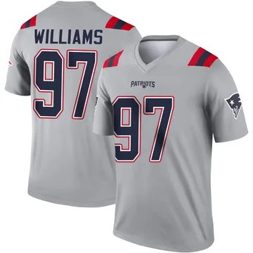 Youth New England Patriots Milton Williams Gray Legend Inverted Jersey By Nike