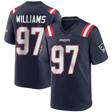 Youth New England Patriots Milton Williams Navy Blue Game Team Color Jersey By Nike