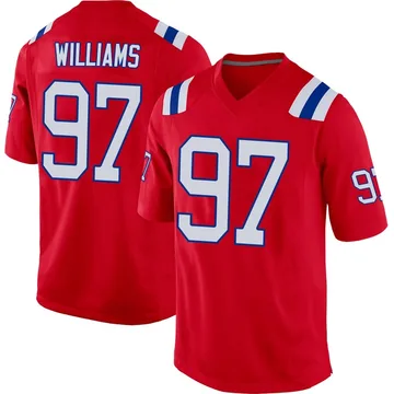 Youth New England Patriots Milton Williams Red Game Alternate Jersey By Nike
