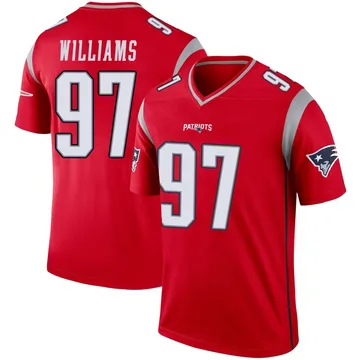 Youth New England Patriots Milton Williams Red Legend Inverted Jersey By Nike