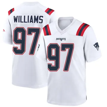 Youth New England Patriots Milton Williams White Game Jersey By Nike