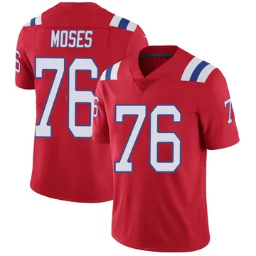 Youth New England Patriots Morgan Moses Red Limited Vapor Untouchable Alternate Jersey By Nike