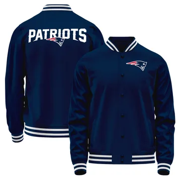 Youth New England Patriots Navy Full-Snap Jacket