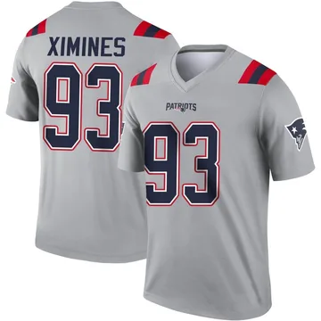 Youth New England Patriots Oshane Ximines Gray Legend Inverted Jersey By Nike