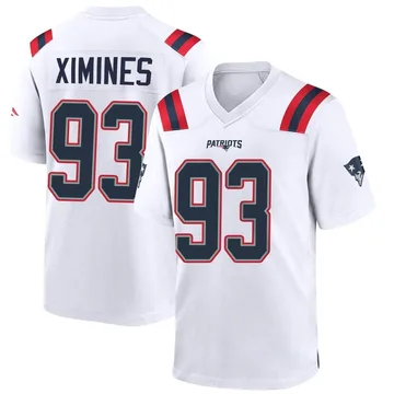 Youth New England Patriots Oshane Ximines White Game Jersey By Nike