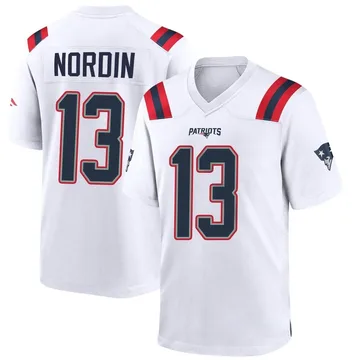 Youth New England Patriots Quinn Nordin White Game Jersey By Nike