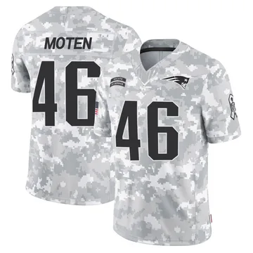 Youth New England Patriots R.J. Moten Arctic Camo Limited 2024 Salute to Service Jersey By Nike