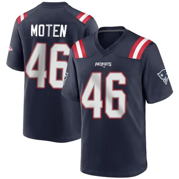 Youth New England Patriots R.J. Moten Navy Blue Game Team Color Jersey By Nike