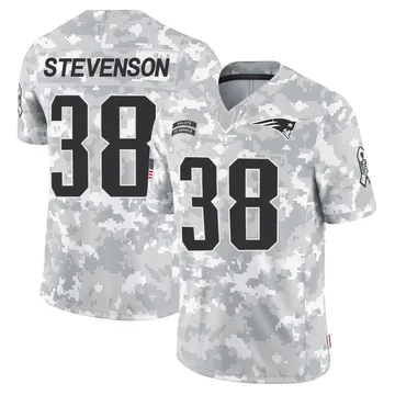 Youth New England Patriots Rhamondre Stevenson Arctic Camo Limited 2024 Salute to Service Jersey By Nike
