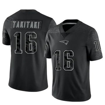 Youth New England Patriots Sione Takitaki Black Limited Reflective Jersey By Nike
