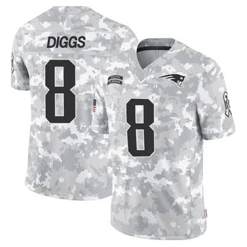 Youth New England Patriots Stefon Diggs Arctic Camo Limited 2024 Salute to Service Jersey By Nike