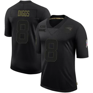 Youth New England Patriots Stefon Diggs Black Limited 2020 Salute To Service Jersey By Nike
