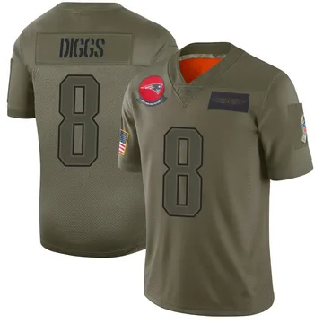 Youth New England Patriots Stefon Diggs Camo Limited 2019 Salute to Service Jersey By Nike