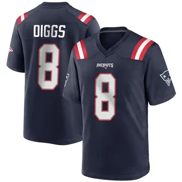 Youth New England Patriots Stefon Diggs Navy Blue Game Team Color Jersey By Nike