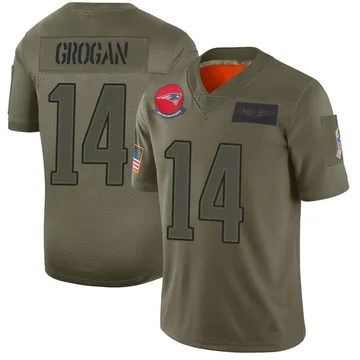 Youth New England Patriots Steve Grogan Camo Limited 2019 Salute to Service Jersey By Nike