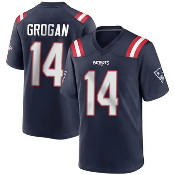 Youth New England Patriots Steve Grogan Navy Blue Game Team Color Jersey By Nike