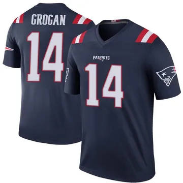 Youth New England Patriots Steve Grogan Navy Legend Color Rush Jersey By Nike