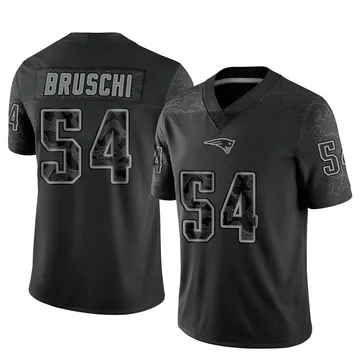 Youth New England Patriots Tedy Bruschi Black Limited Reflective Jersey By Nike