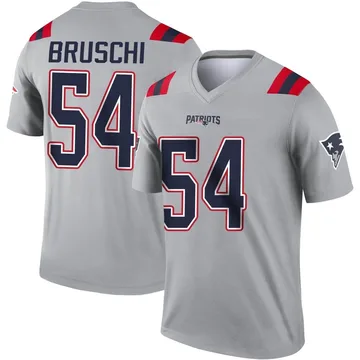 Youth New England Patriots Tedy Bruschi Gray Legend Inverted Jersey By Nike