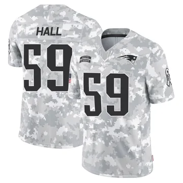 Youth New England Patriots Terez Hall Arctic Camo Limited 2024 Salute to Service Jersey By Nike