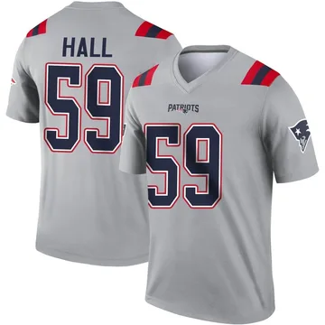 Youth New England Patriots Terez Hall Gray Legend Inverted Jersey By Nike
