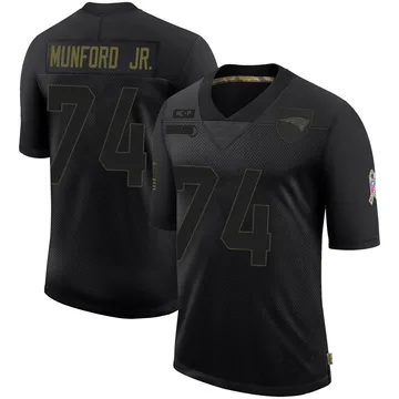 Youth New England Patriots Thayer Munford Jr. Black Limited 2020 Salute To Service Jersey By Nike