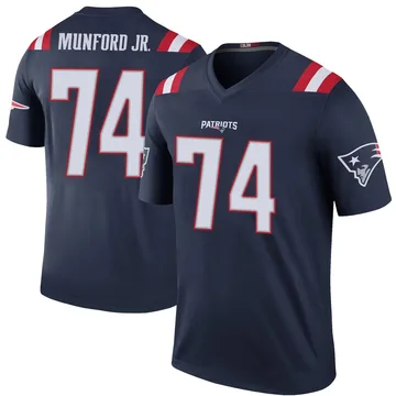 Youth New England Patriots Thayer Munford Jr. Navy Legend Color Rush Jersey By Nike